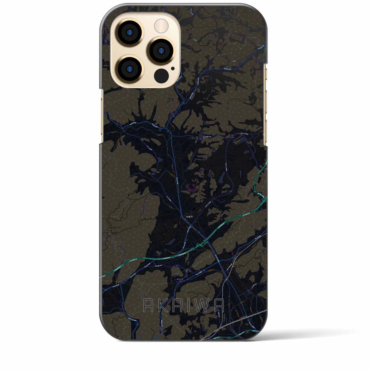 【赤磐（岡山県）】地図柄iPhoneケース（バックカバータイプ）