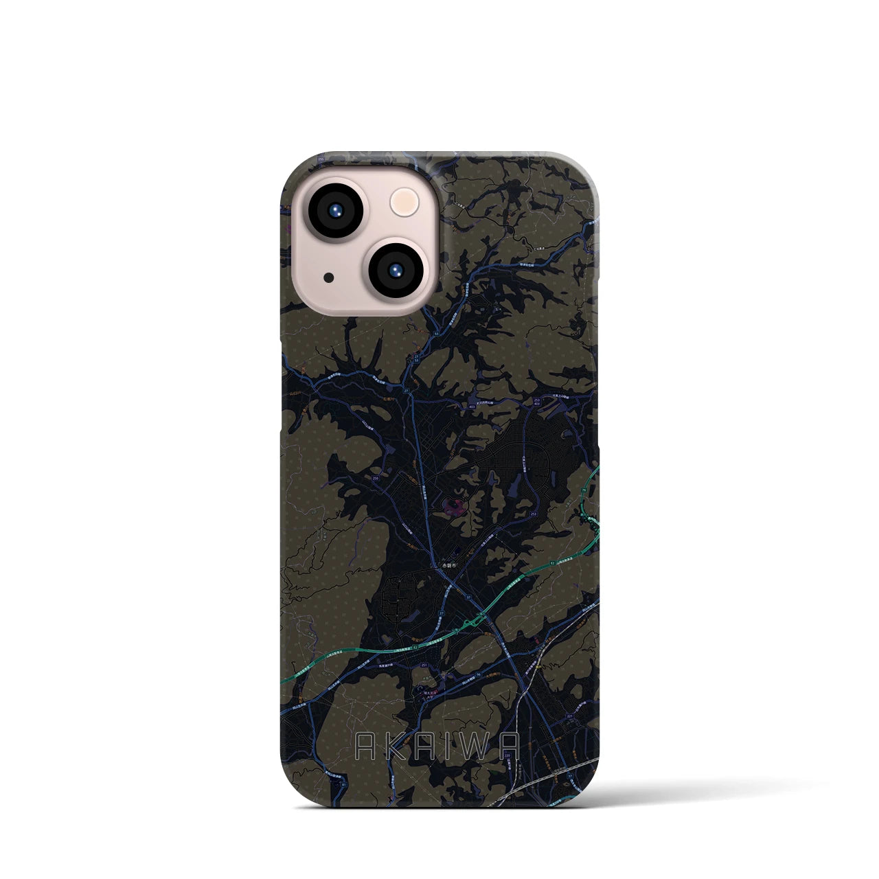【赤磐（岡山県）】地図柄iPhoneケース（バックカバータイプ）