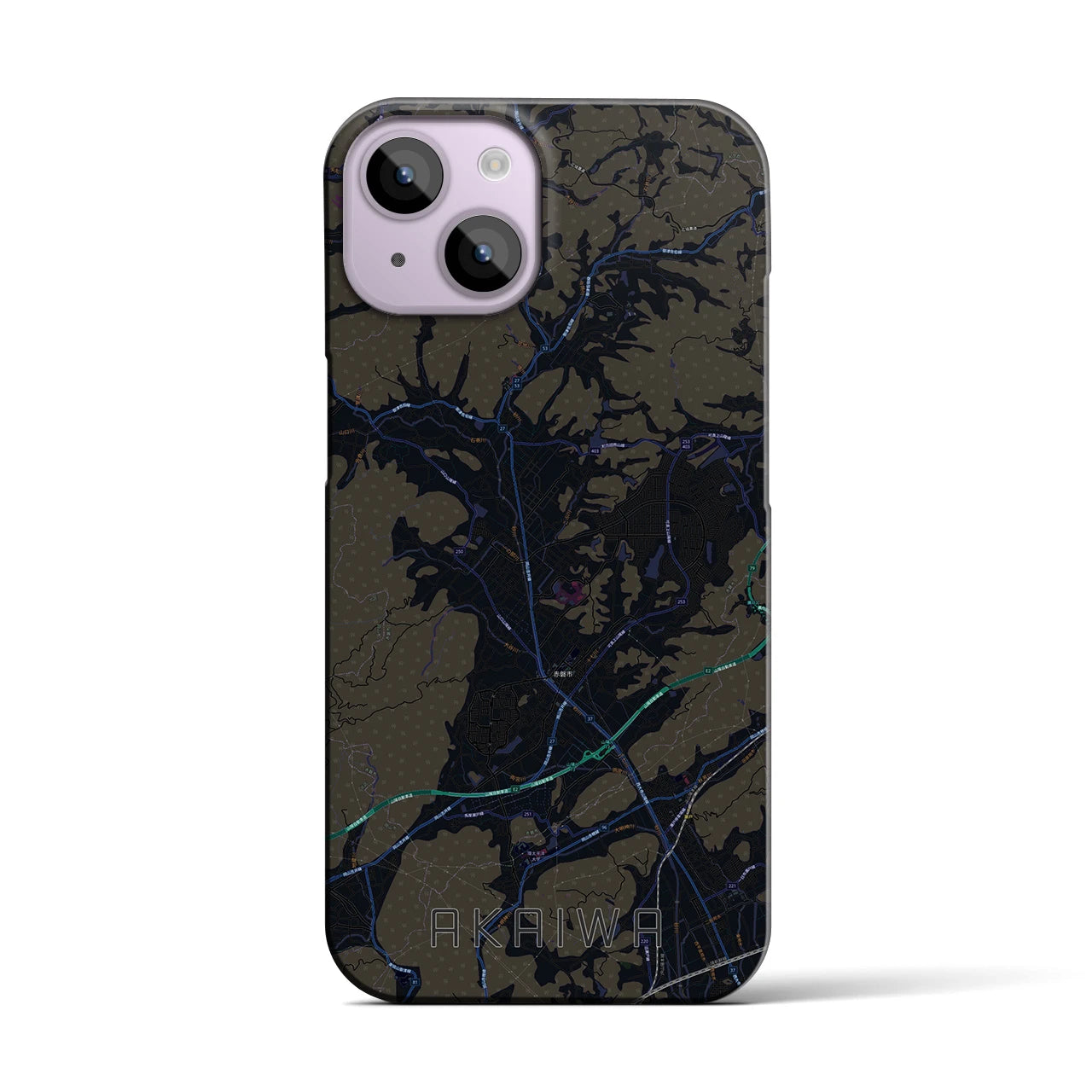【赤磐（岡山県）】地図柄iPhoneケース（バックカバータイプ）