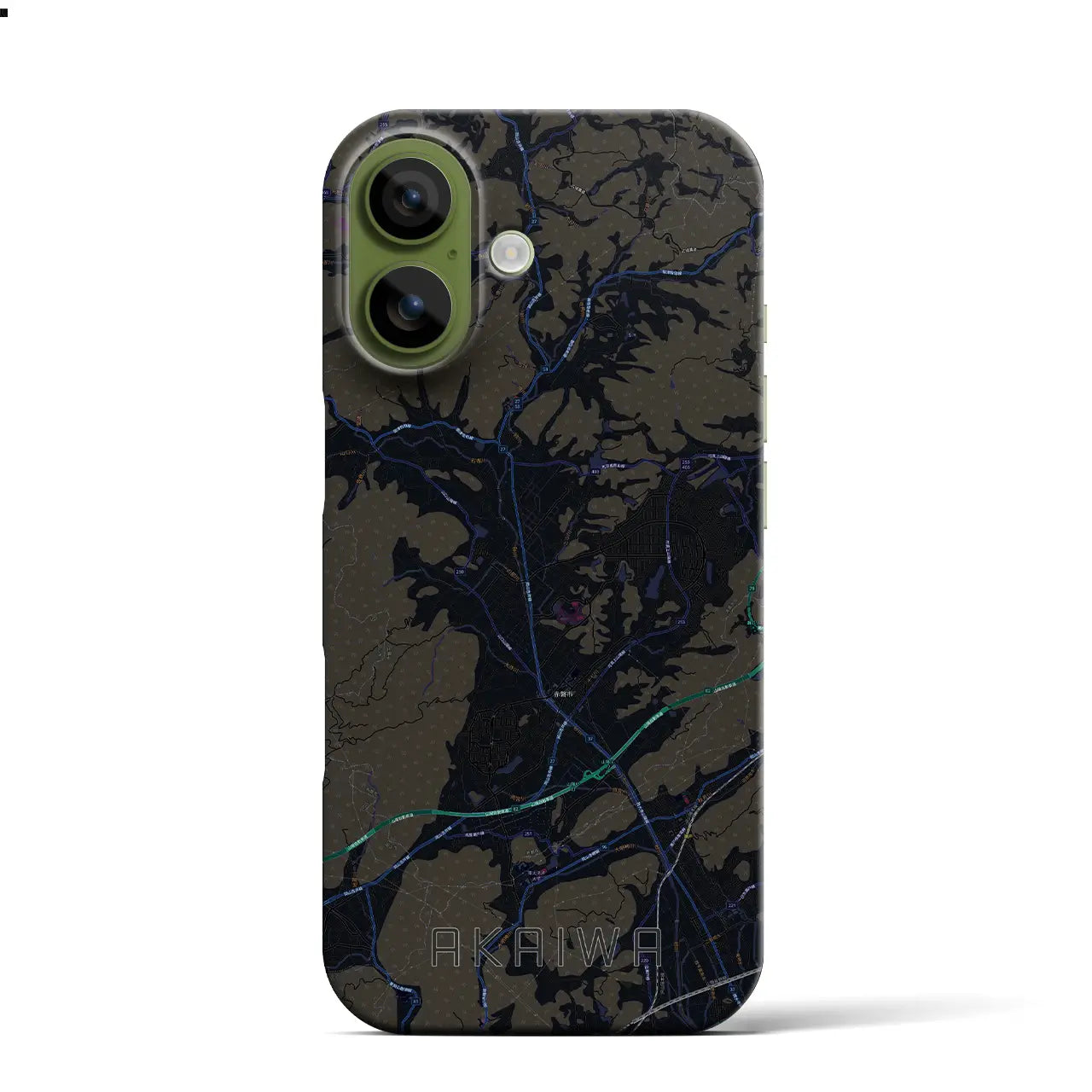 【赤磐（岡山県）】地図柄iPhoneケース（バックカバータイプ）