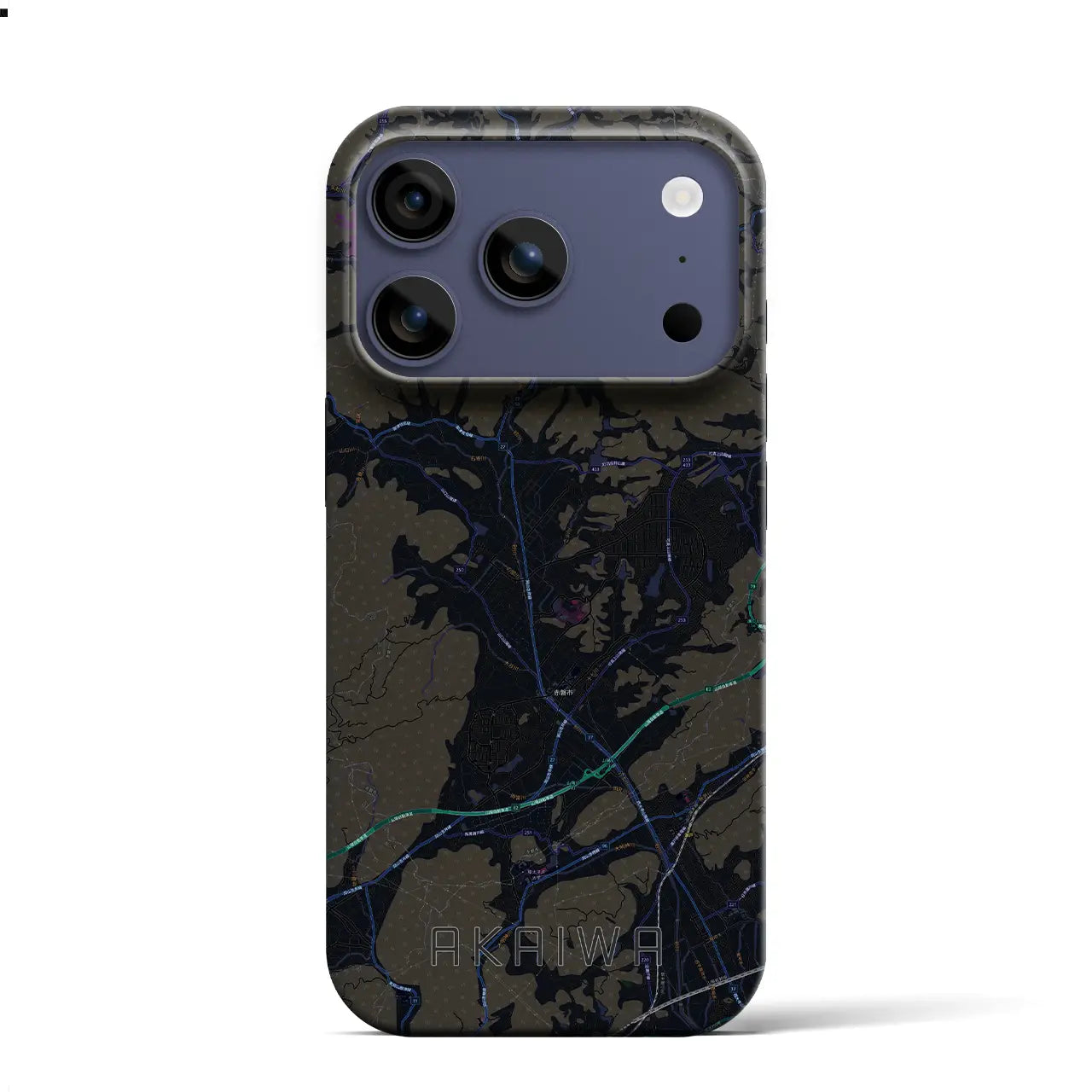 【赤磐（岡山県）】地図柄iPhoneケース（バックカバータイプ）