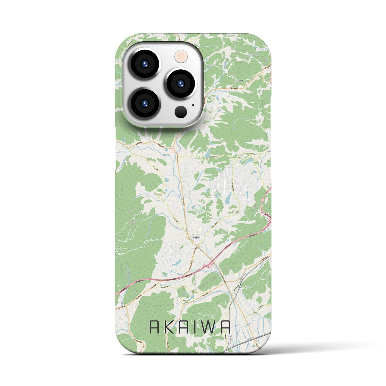 【赤磐（岡山県）】地図柄iPhoneケース（バックカバータイプ）