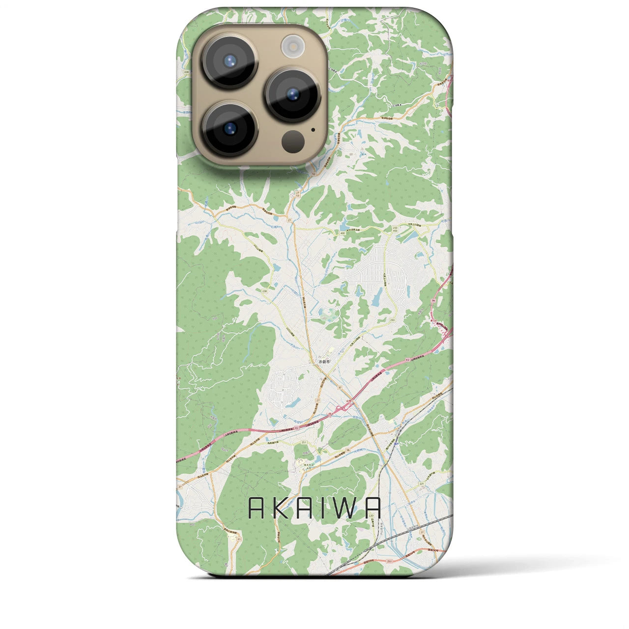 【赤磐（岡山県）】地図柄iPhoneケース（バックカバータイプ）
