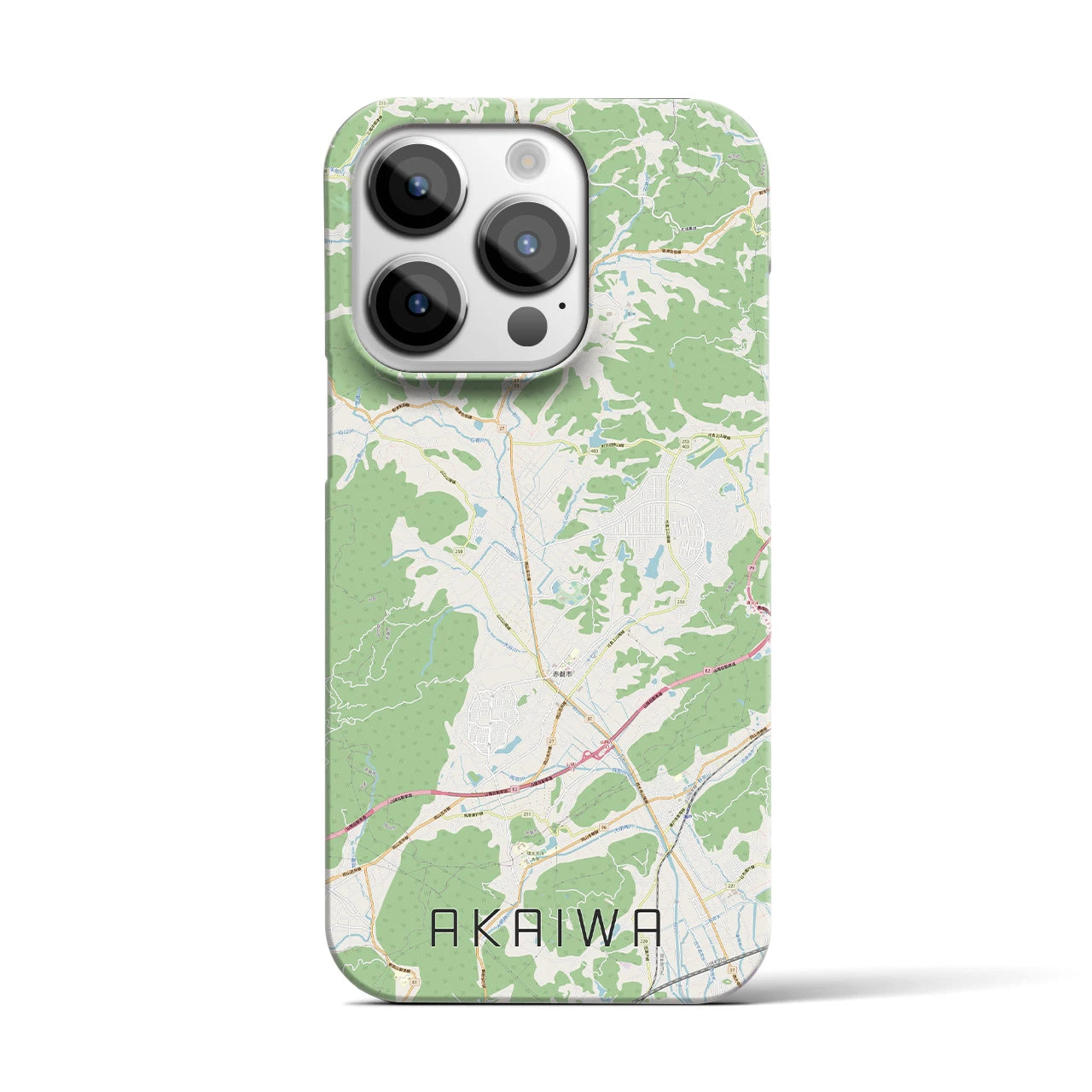 【赤磐（岡山県）】地図柄iPhoneケース（バックカバータイプ）
