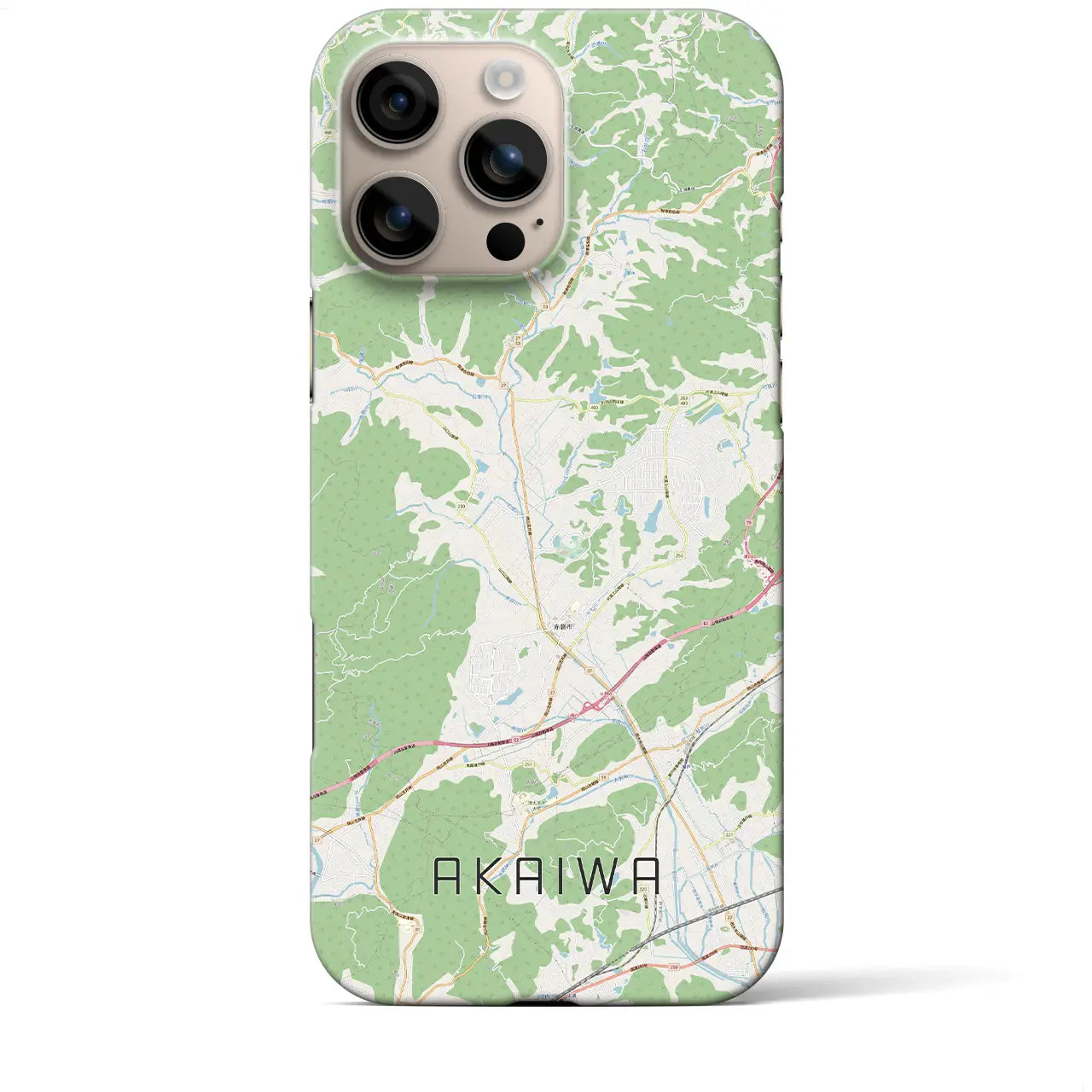 【赤磐（岡山県）】地図柄iPhoneケース（バックカバータイプ）