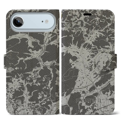 【赤磐（岡山県）】地図柄iPhoneケース（手帳タイプ）