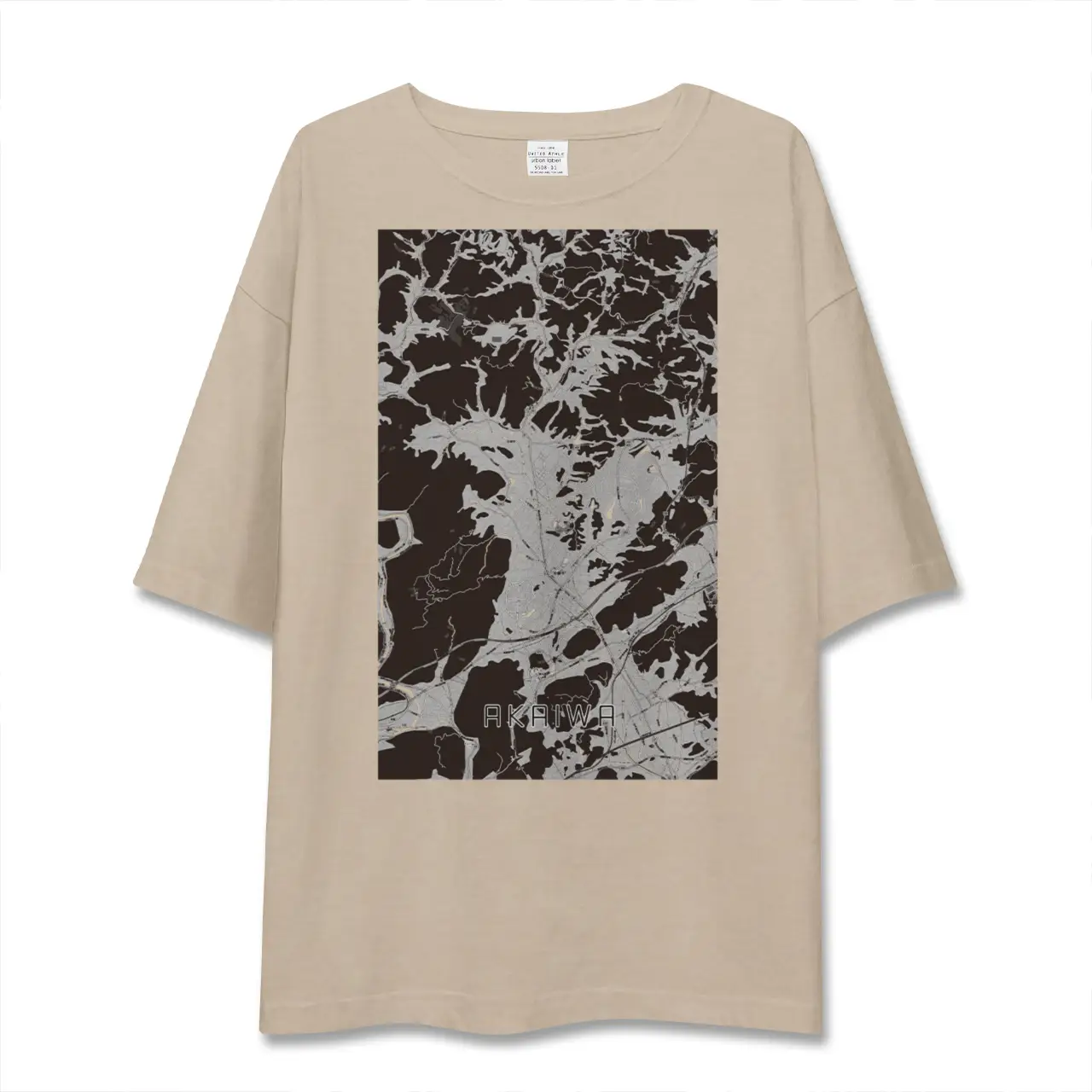 【赤磐（岡山県）】地図柄ビッグシルエットTシャツ