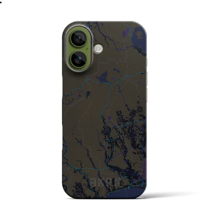 【阿寒（北海道）】地図柄iPhoneケース（バックカバータイプ）