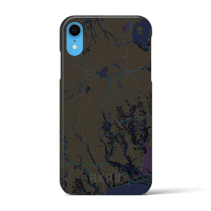 【阿寒（北海道）】地図柄iPhoneケース（バックカバータイプ）