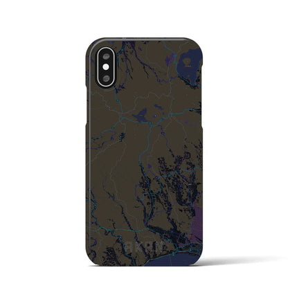 【阿寒（北海道）】地図柄iPhoneケース（バックカバータイプ）