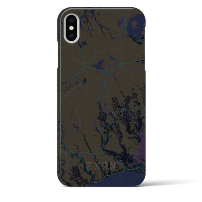 【阿寒（北海道）】地図柄iPhoneケース（バックカバータイプ）