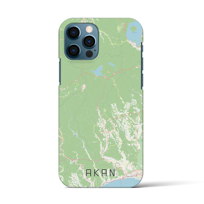 【阿寒（北海道）】地図柄iPhoneケース（バックカバータイプ）