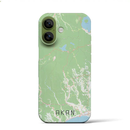 【阿寒（北海道）】地図柄iPhoneケース（バックカバータイプ）