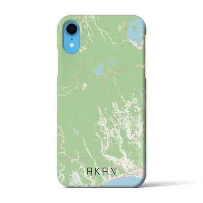 【阿寒（北海道）】地図柄iPhoneケース（バックカバータイプ）