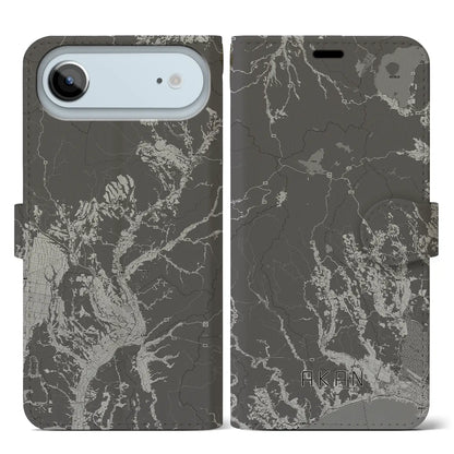 【阿寒（北海道）】地図柄iPhoneケース（手帳タイプ）