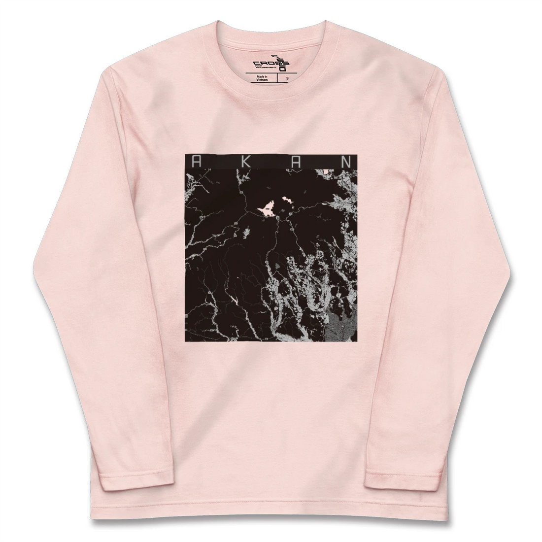 【阿寒（北海道）】地図柄ロングスリーブTシャツ
