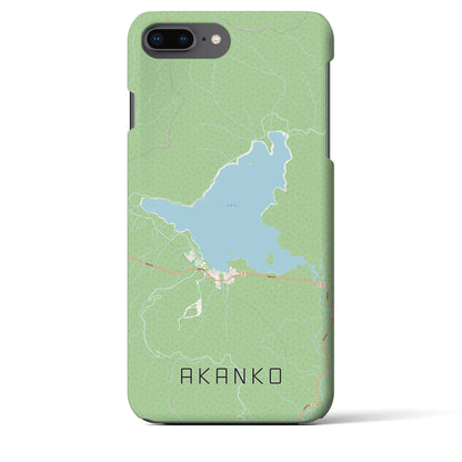 【阿寒湖（北海道）】地図柄iPhoneケース（バックカバータイプ）