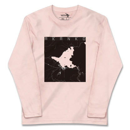 【阿寒湖（北海道）】地図柄ロングスリーブTシャツ