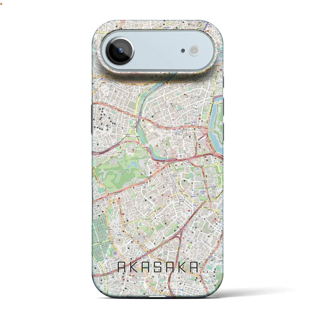 【赤坂（東京都）】地図柄iPhoneケース（バックカバータイプ）ブラック・iPhone 17 Pro Max 用