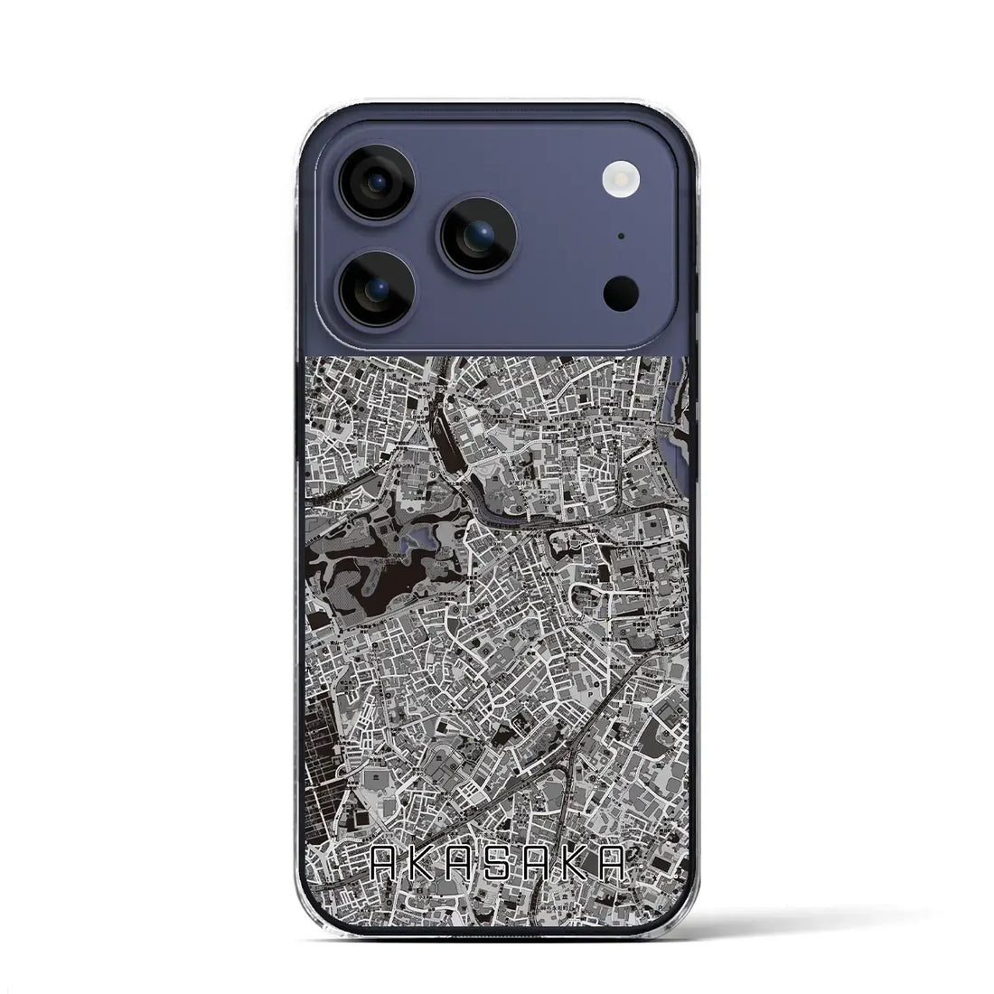 【赤坂（東京都）】地図柄iPhoneケース（クリアタイプ）