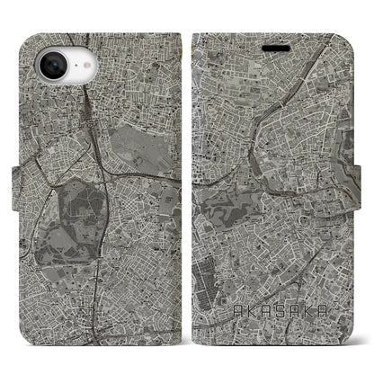 【赤坂（東京都）】地図柄iPhoneケース（手帳タイプ）