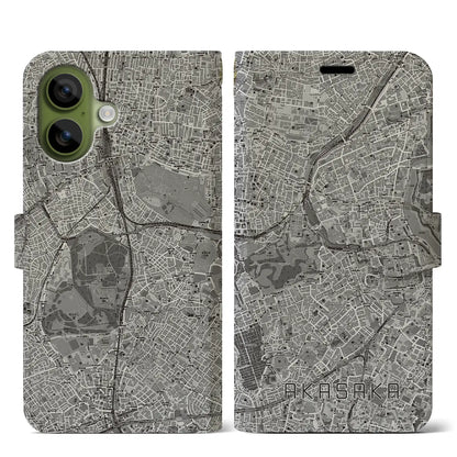 【赤坂（東京都）】地図柄iPhoneケース（手帳タイプ）