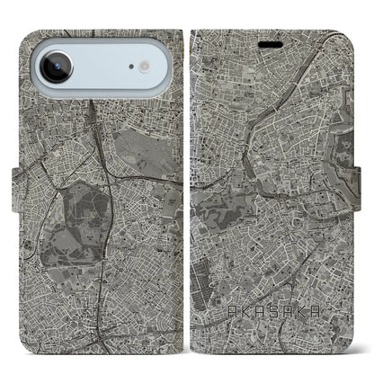 【赤坂（東京都）】地図柄iPhoneケース（手帳タイプ）