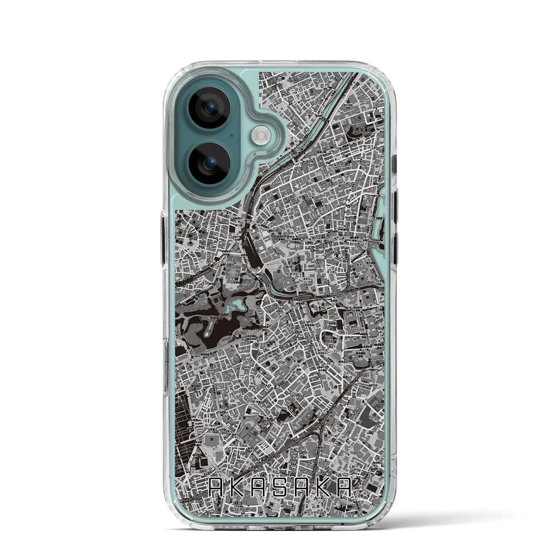 【赤坂（東京都）】地図柄iPhoneケース（MagSafeタイプ）モノトーン・iPhone 16 Pro 用
