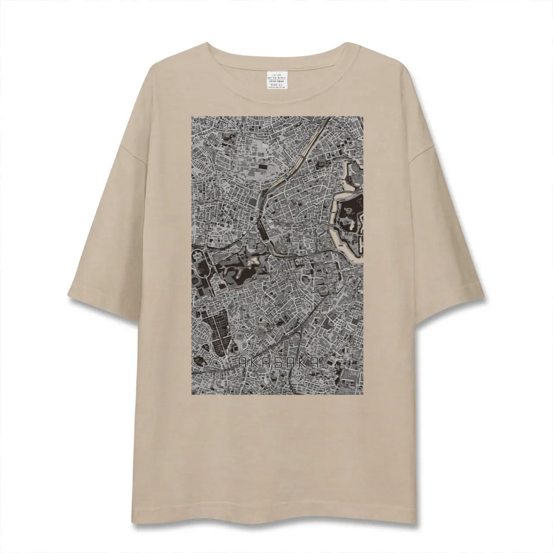 【赤坂（東京都）】地図柄ビッグシルエットTシャツ