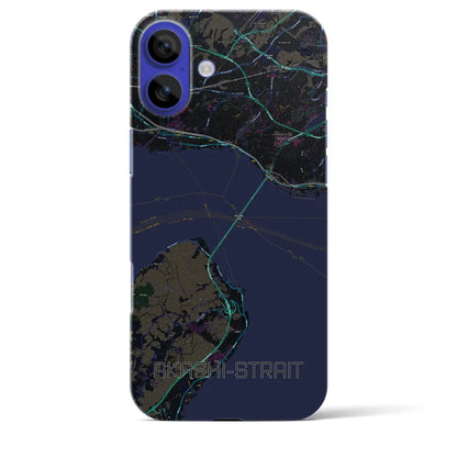【明石海峡（兵庫県）】地図柄iPhoneケース（バックカバータイプ）