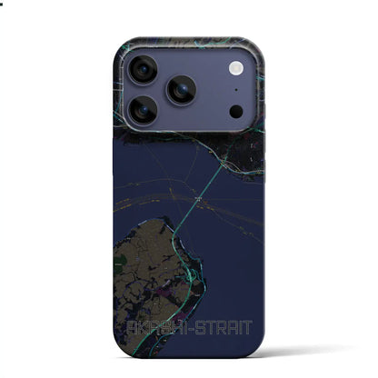 【明石海峡（兵庫県）】地図柄iPhoneケース（バックカバータイプ）