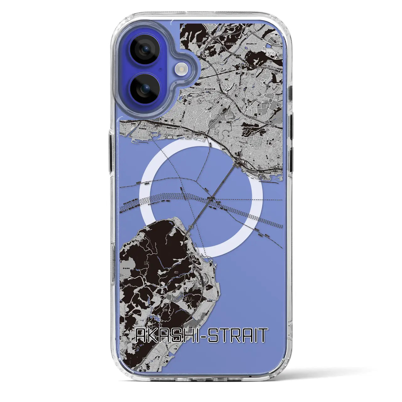【明石海峡（兵庫県）】地図柄iPhoneケース（MagSafeタイプ）