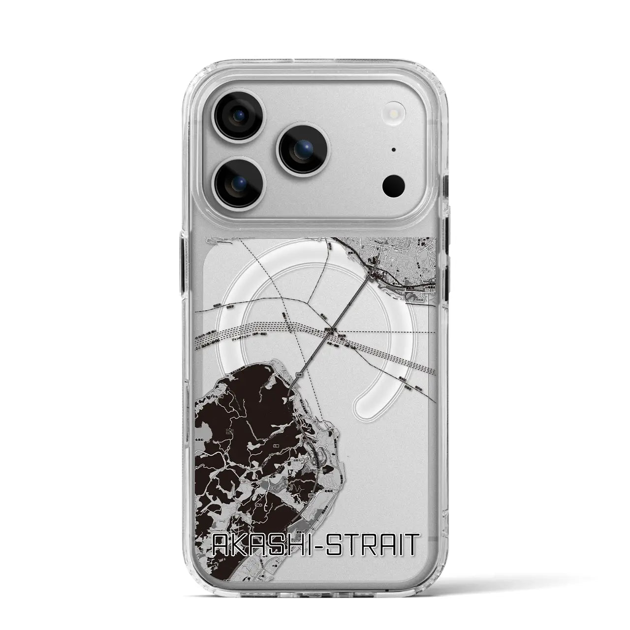 【明石海峡（兵庫県）】地図柄iPhoneケース（MagSafeタイプ）