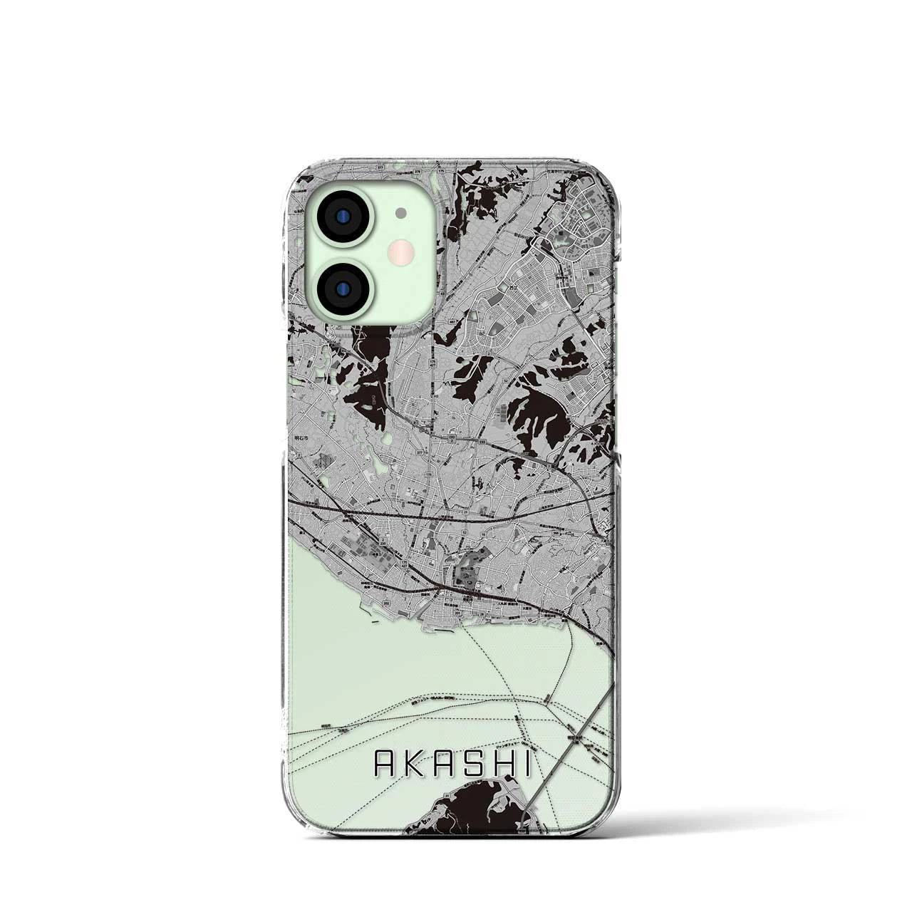 【明石（兵庫県）】地図柄iPhoneケース（クリアタイプ）