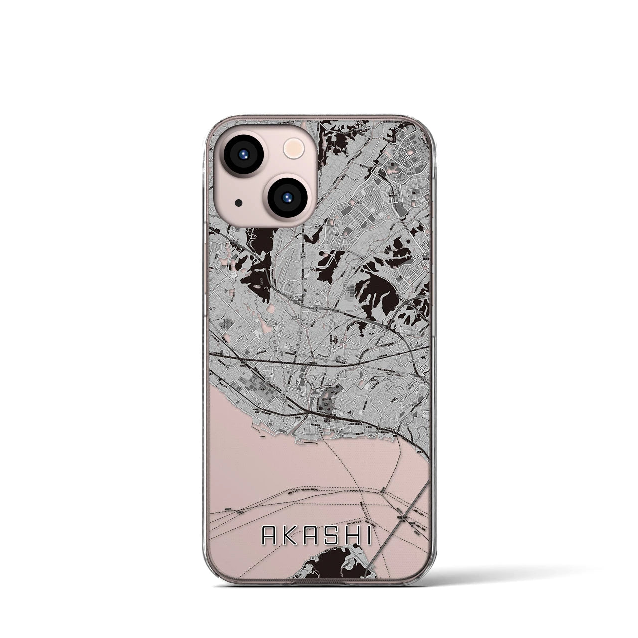 【明石（兵庫県）】地図柄iPhoneケース（クリアタイプ）