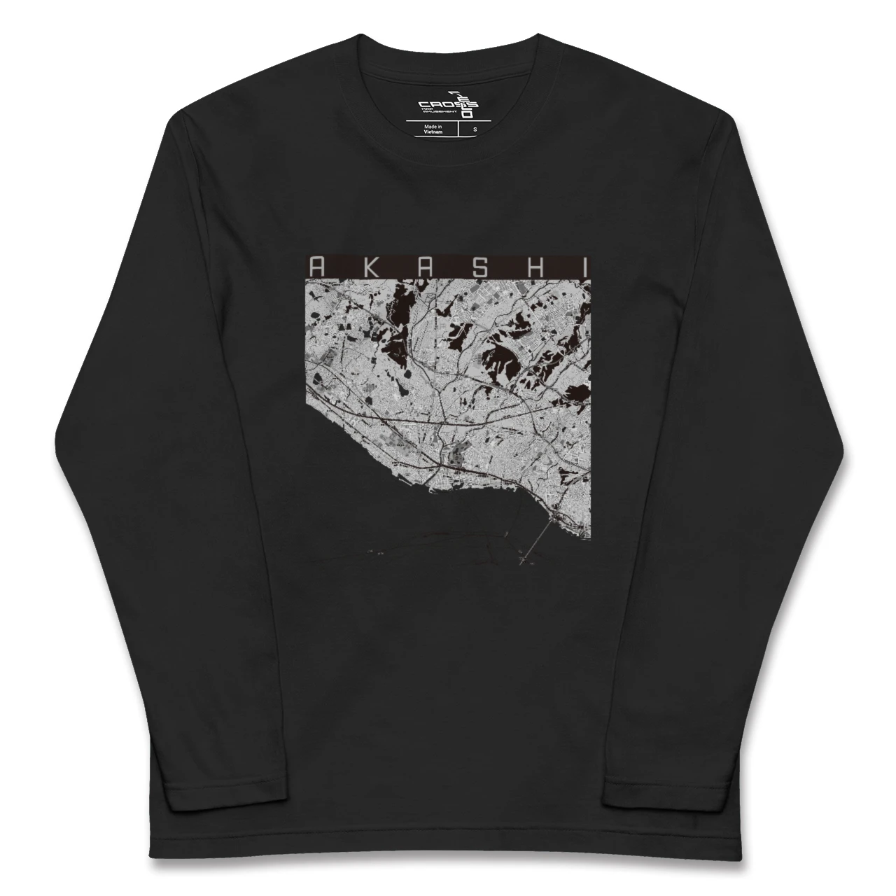 【明石（兵庫県）】地図柄ロングスリーブTシャツ