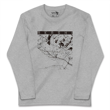 【明石（兵庫県）】地図柄ロングスリーブTシャツ