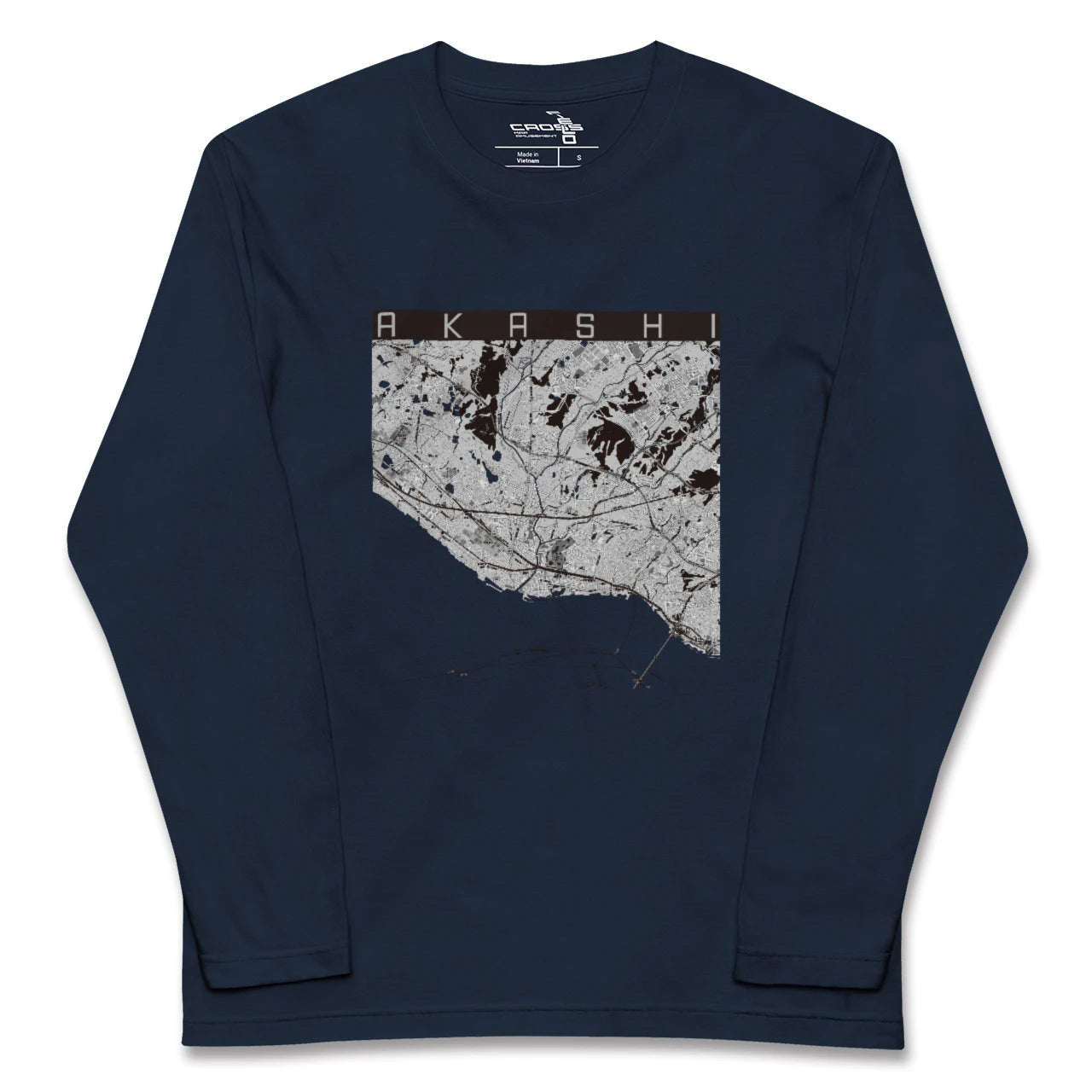 【明石（兵庫県）】地図柄ロングスリーブTシャツ