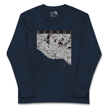 【明石（兵庫県）】地図柄ロングスリーブTシャツ