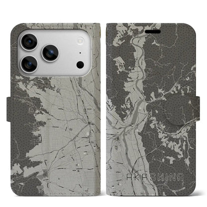 【明科（長野県）】地図柄iPhoneケース（手帳タイプ）