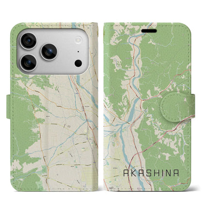 【明科（長野県）】地図柄iPhoneケース（手帳タイプ）