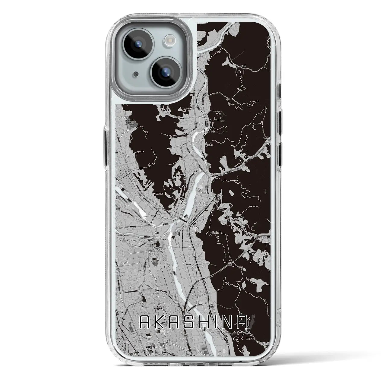 【明科（長野県）】地図柄iPhoneケース（MagSafeタイプ）