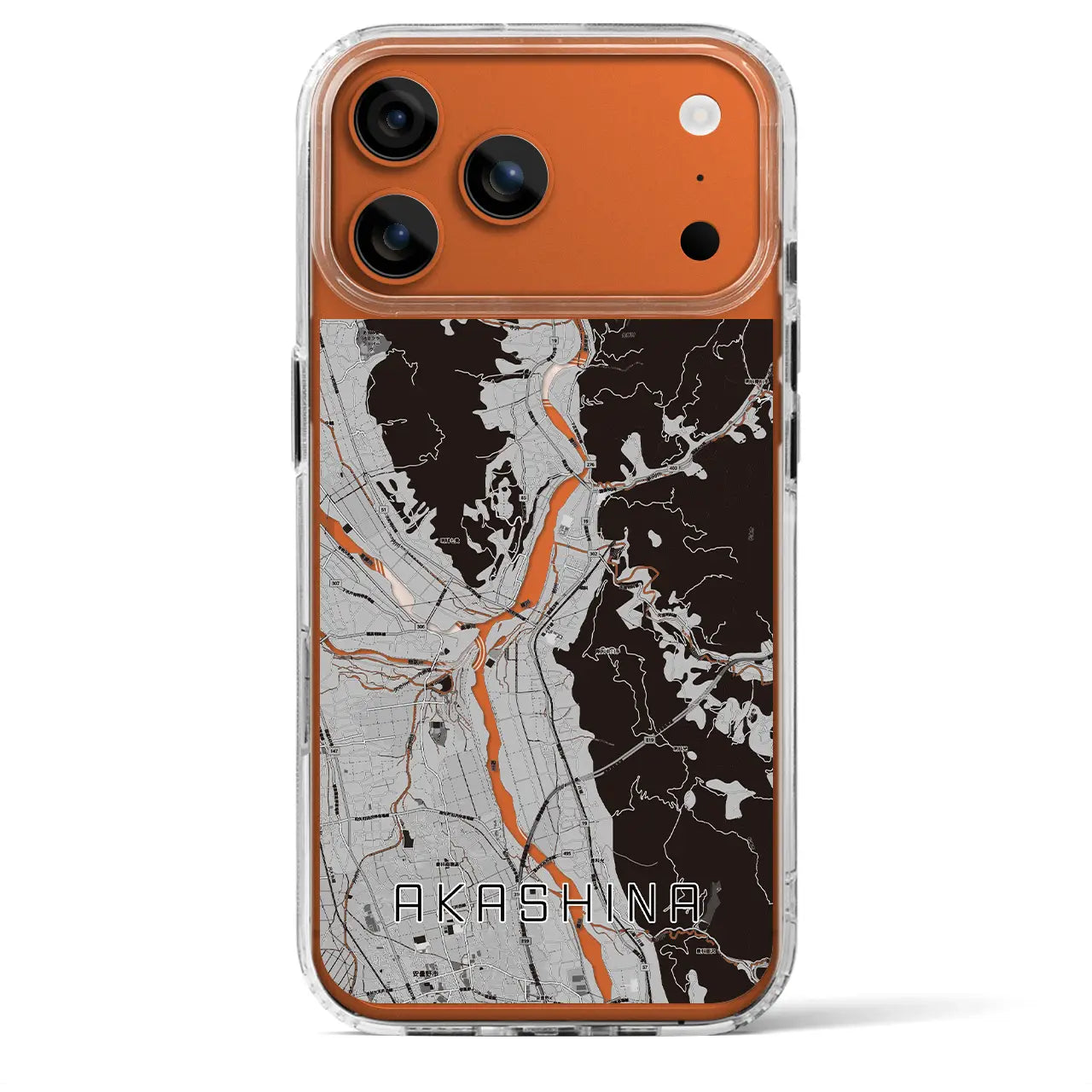 【明科（長野県）】地図柄iPhoneケース（MagSafeタイプ）