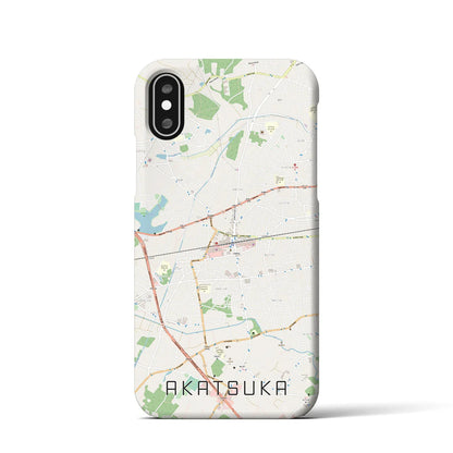 【赤塚（茨城県）】地図柄iPhoneケース（バックカバータイプ）
