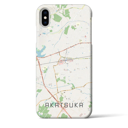 【赤塚（茨城県）】地図柄iPhoneケース（バックカバータイプ）