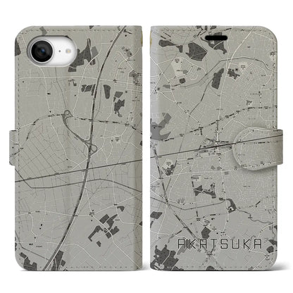 【赤塚（茨城県）】地図柄iPhoneケース（手帳タイプ）