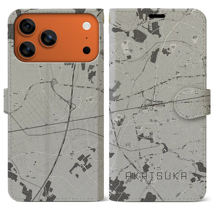 【赤塚（茨城県）】地図柄iPhoneケース（手帳タイプ）