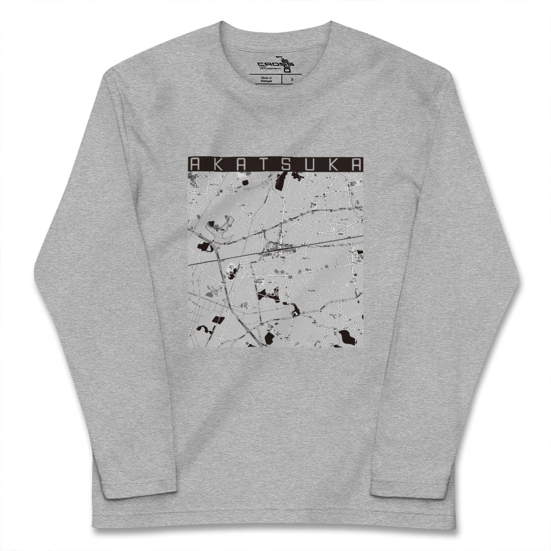 【赤塚（茨城県）】地図柄ロングスリーブTシャツ