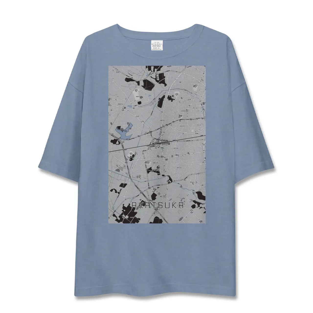 【赤塚（茨城県）】地図柄ビッグシルエットTシャツ