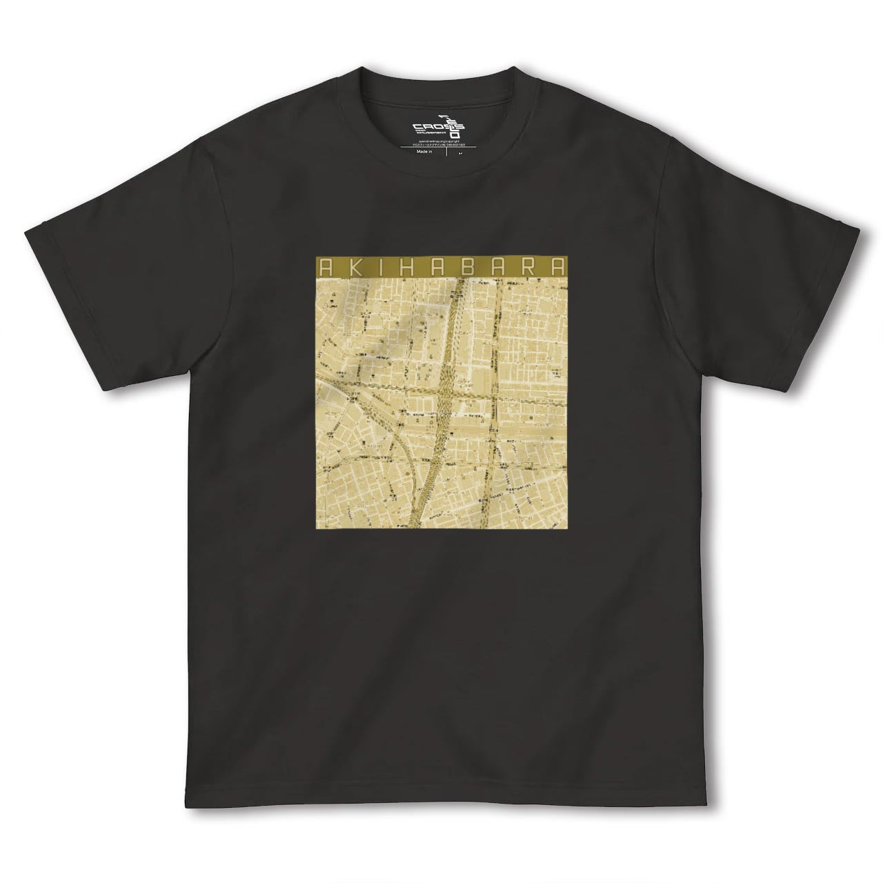 【秋葉原カラー】地図柄ヘビーウェイトTシャツ